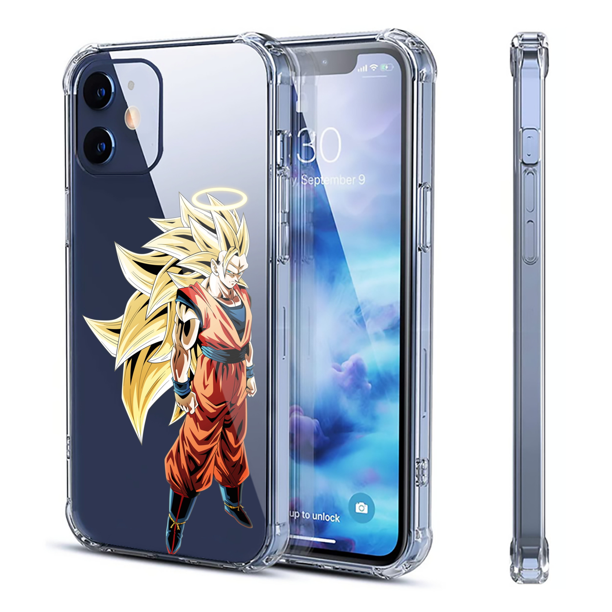 （画像用） ドラゴンボール 孫悟空（そん ごくう）Son Goku カカロット DRAGON BALL Kakarotto 【iPhone 12シリーズ対応】透明スマホケース（クリアソフトケース）